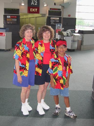 Image of Mary Jane, 
Jan and 
Scott at Harrisburg Airport