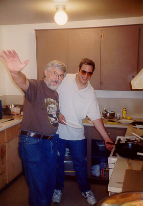 Image of John C. Jackson cooking in kitchen