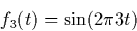 \begin{displaymath}
f_3(t) = \sin (2 \pi 3 t)\end{displaymath}