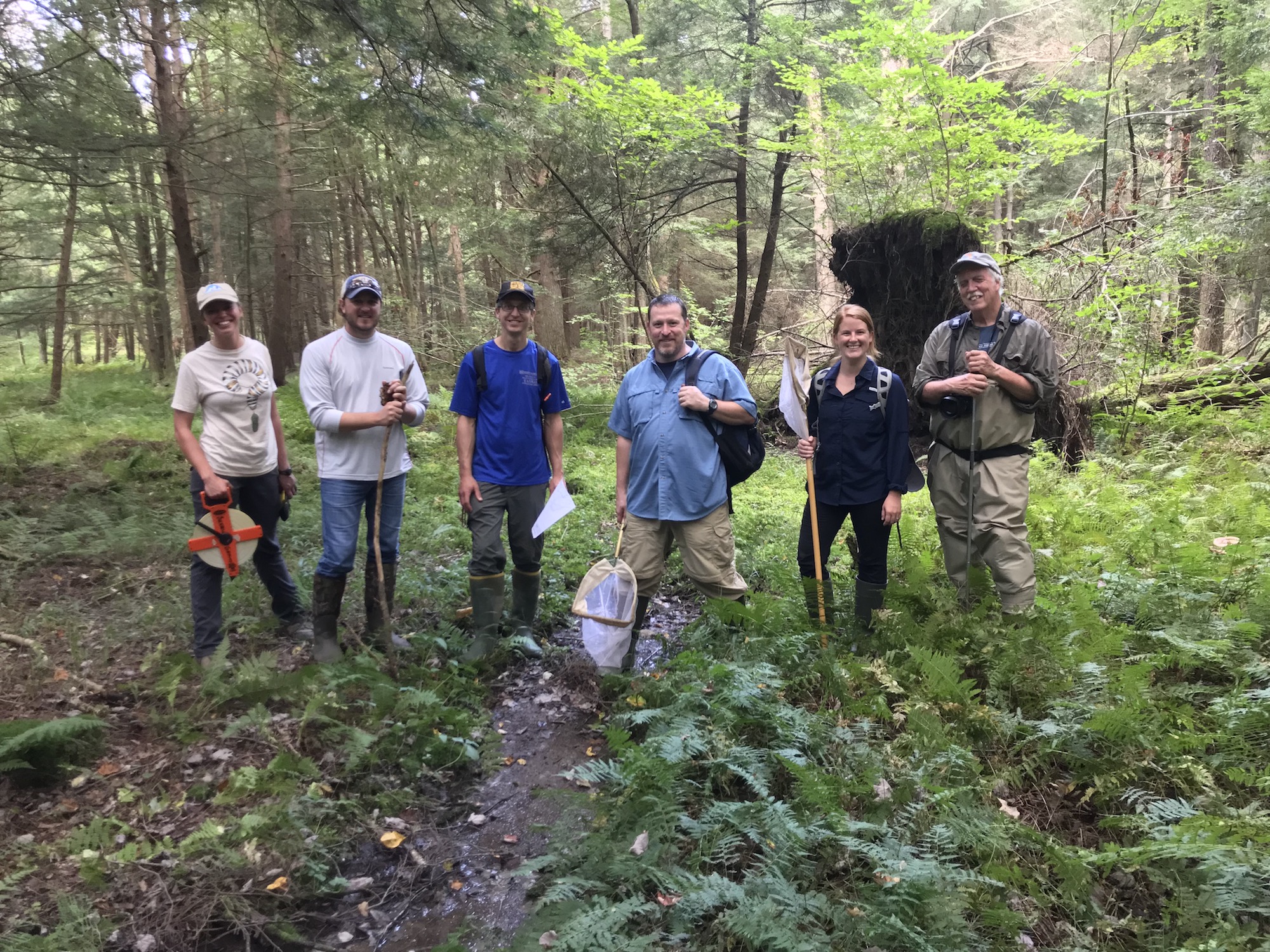 Faculty reconnaissance field trip to Little Arnot Creek, Allegheny National Forest