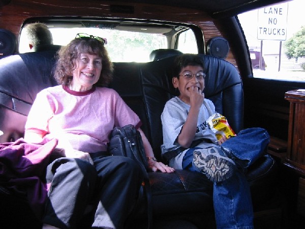 Image of MJ and Scott in Limo