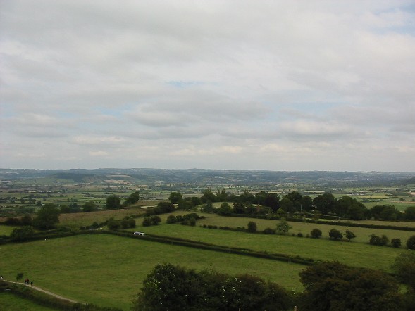 Image of View of Somerset Levels as we climb the Tor