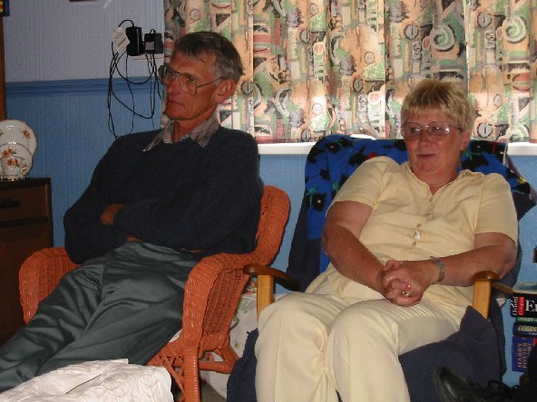 Image of Chris and Reg watching World Cup Final