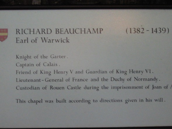 Image of sign about 
Earl of Warwick