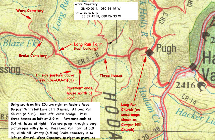 Image of Map to Brake Cemetery