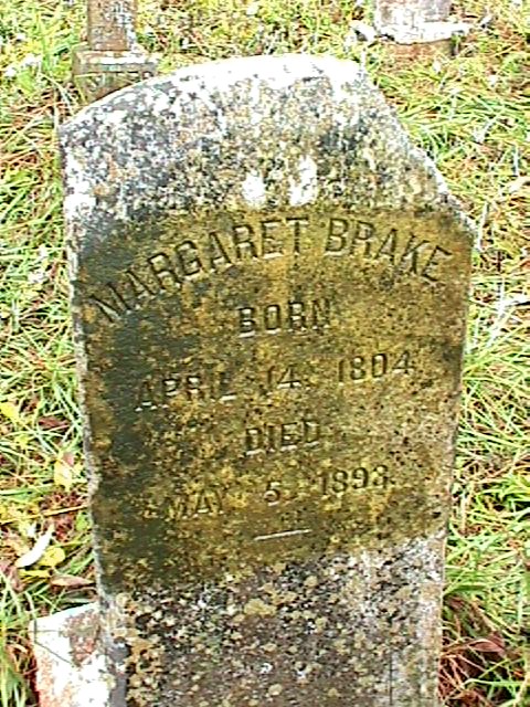 Image of Margaret Simon Brake's Gravestone