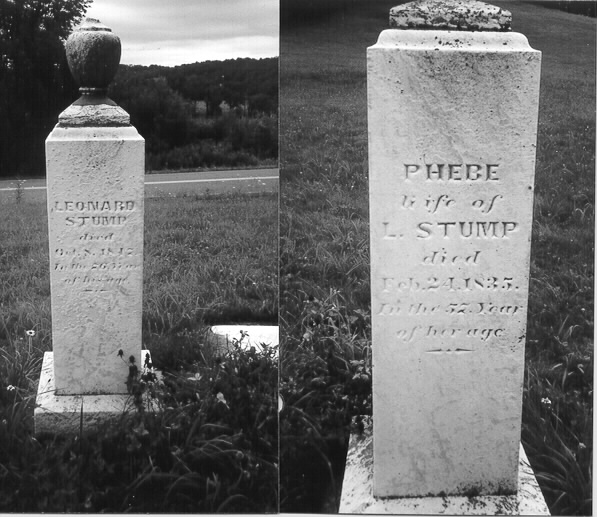 Image of newer Leonald and Phoebe STUMP's Gravestones