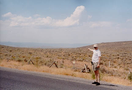 Image of Dan Pointing at Oregon Trail