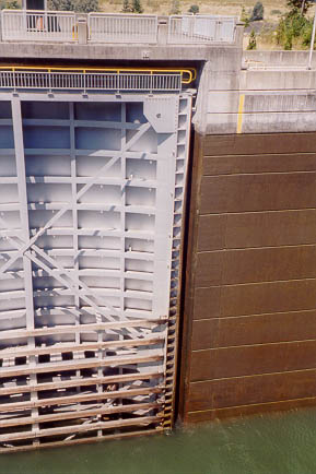 Image of open gates of the lock