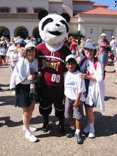 Image of San Diego
 Spirit Mascot at Halftime