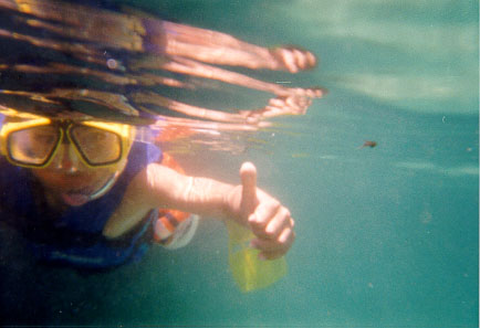 Image of Scott snorkeling
