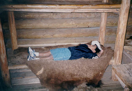 Image of Guard Asleep on Bed