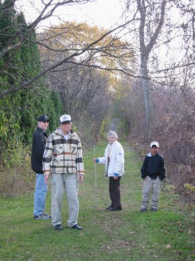 Image of Chris, Dad, Mom
and Scott on Trail