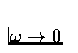 $\omega \rightarrow 0$