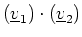 $ (\underline{v}_1) \cdot (\underline{v}_2) $
