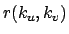 $r(k_u, k_v)$