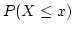 $P(X \le x)$
