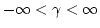 $-\infty < \gamma < \infty$