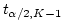 $t_{\alpha/2, K-1}$
